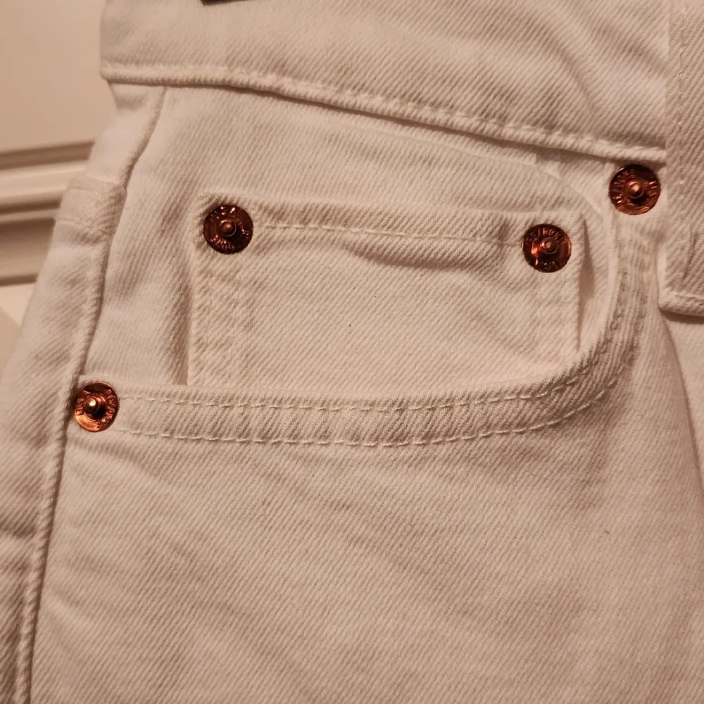 RE/DONE 90'high rise ankle crop distressed jeans - Picture 4 of 8